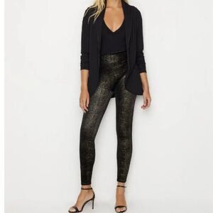 SPANX Black and Gold Leggings